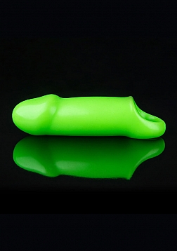 Smooth Thick Stretchy Penis Sleeve - GitD - Neon Green