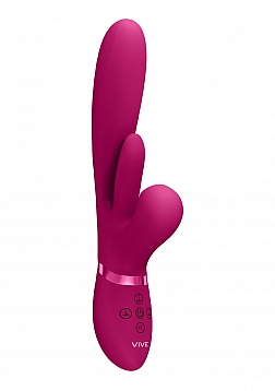 Thrusting GSpot, Flapper, PulseWave Clit Stimulator - Pink