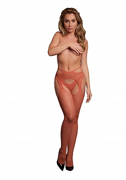 Suspender Pantyhose Strappy Waist  - One Size - Sunset Glow