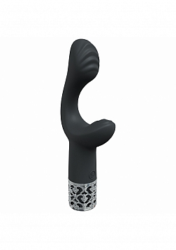 Royal Gems - Majestic - 10 Speed Silicone Rechargeable Vibrator - Black