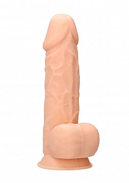 Silicone Dildo With Balls - Flesh - 21,6 cm